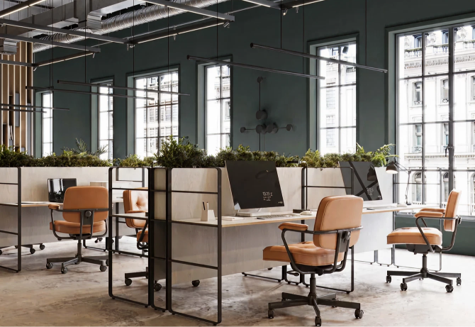 مكتب “Industrial Modern Workspace”